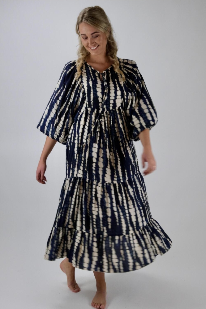 DRESS IBIZA 10092 BATIK NAVY