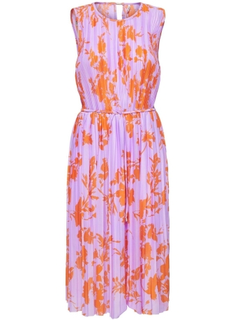 Only Jurk ONLELEMA S/L PLISSE DRESS BOX JRS 15201887 Purple Rose/Occ botani