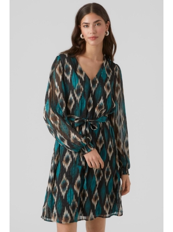 Vero Moda Jurk VMEDNA L/S ABK DRESS WVN BTQ 10298367 Black/EDNA