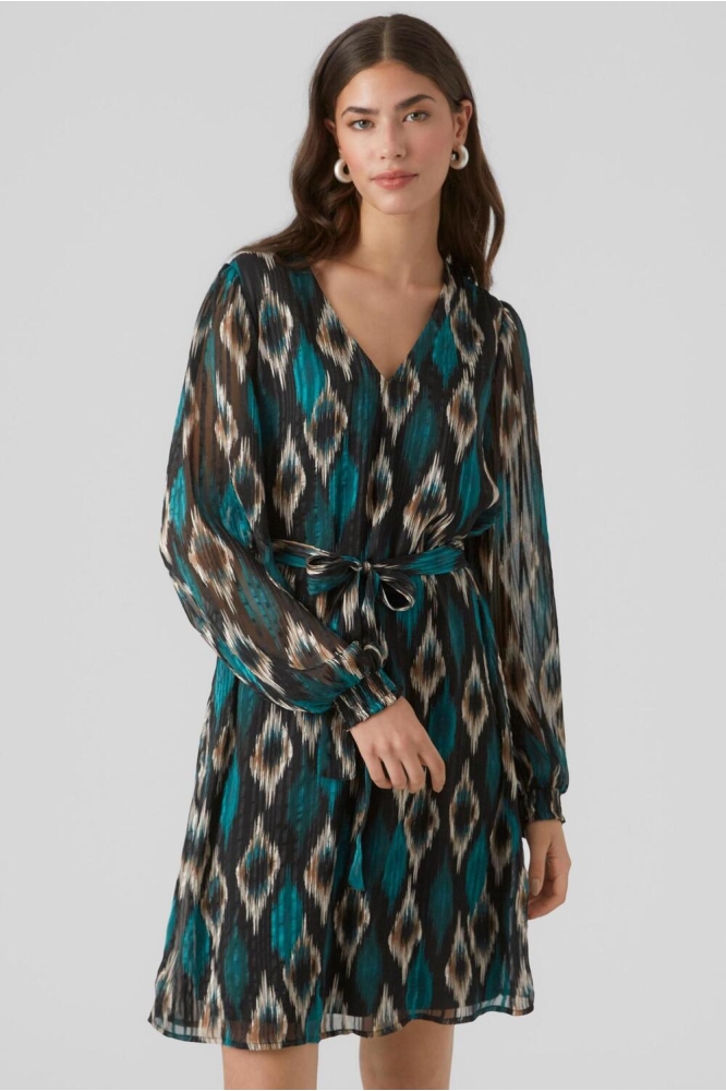 VMEDNA L/S ABK DRESS WVN BTQ 10298367 Black/EDNA