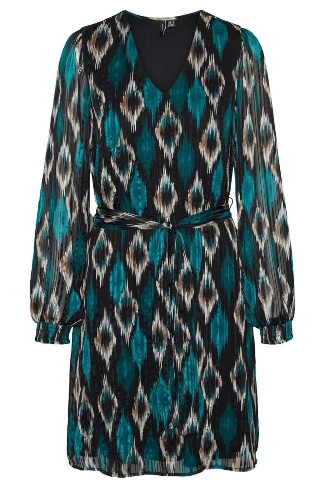 VMEDNA L/S ABK DRESS WVN BTQ 10298367 Black/EDNA