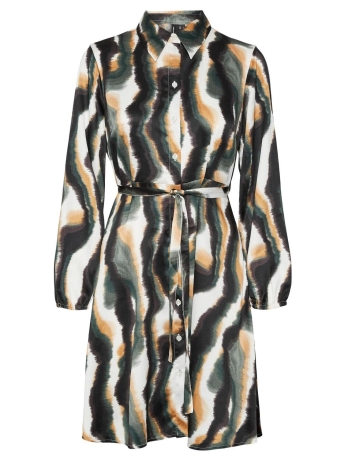 Vero Moda Jurk VMFREI L/S ABK DRESS WVN LCS 10297294 BIRCH/FREI