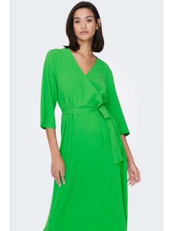 Jacqueline de Yong Jurk JDYLION 3/4 WRAP DRESS WVN NOOS 15207813 Kelly Green