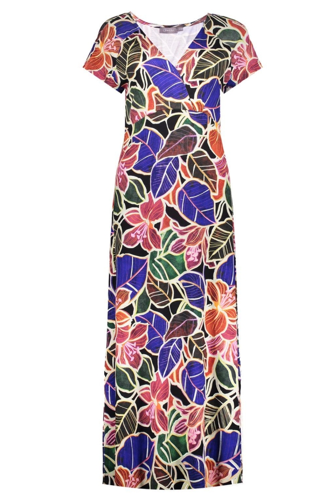 JURK ALLOVER PRINTED 37382 60 JANE 000380 purple/green
