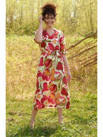 FOS Amsterdam Jurk LIVIA TULP 6551 600 ROOD