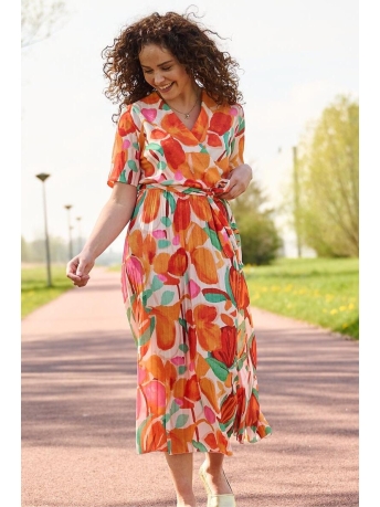 FOS Amsterdam Jurk CONNIE TULP 6564 805 MANDARIJN