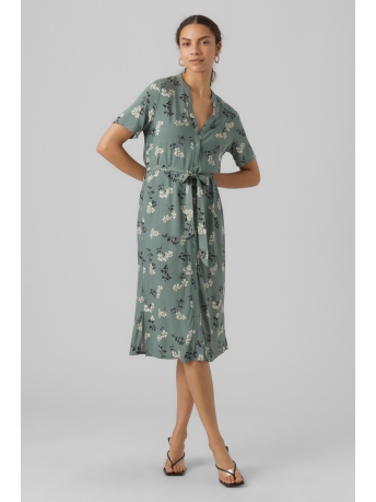 Vero Moda Jurk VMVICA S/S  SHIRT DRESS GA WVN NOOS 10291732 LAUREL WREATH AOP: NELLIE