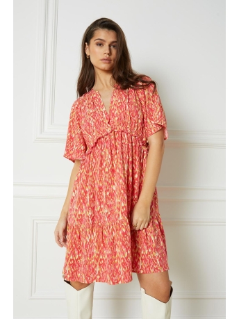 Refined Department Jurk NOOR PRINTED DRESS R2304336075 303 CORAL