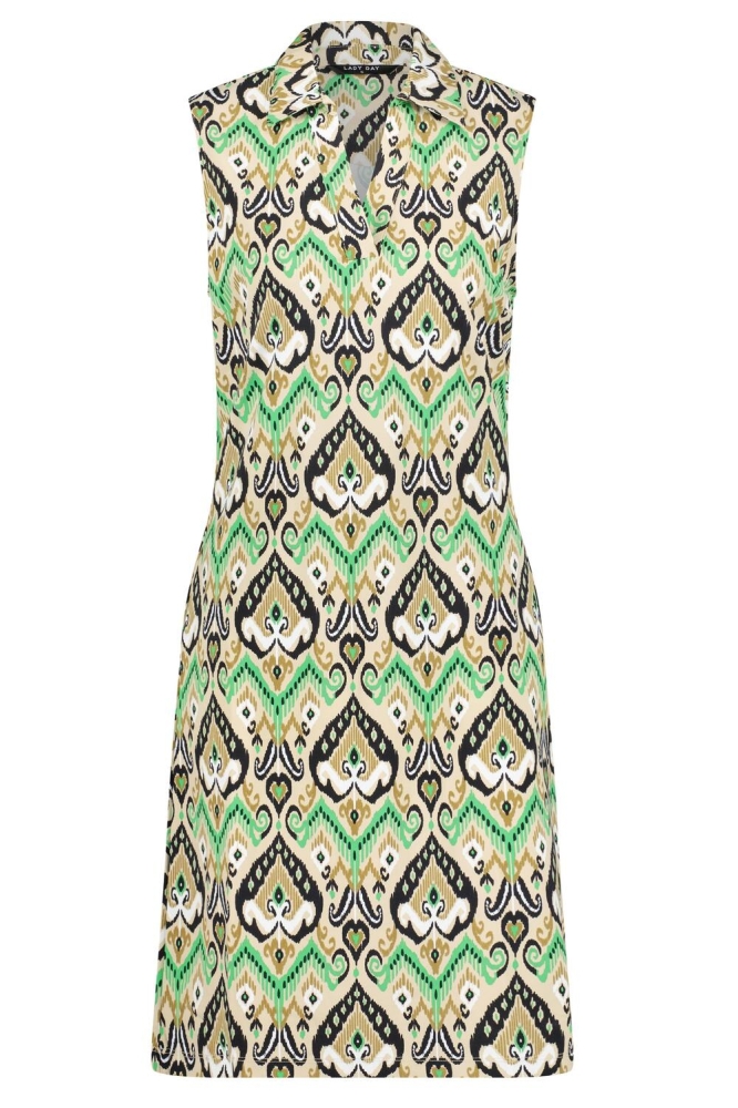 DODA DRESS M36 390 1246 GREEN ETHNIC