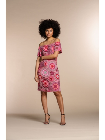 Geisha Jurk JURK ALLOVER PRINT 37381 60 MAY Fuchsia/Red