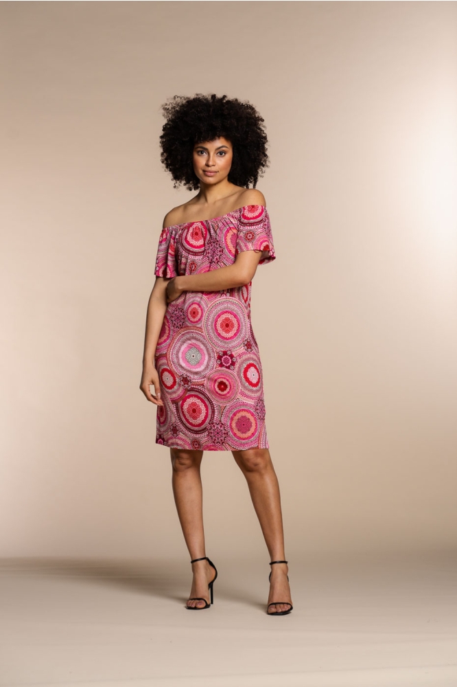 JURK ALLOVER PRINT 37381 60 MAY Fuchsia/Red