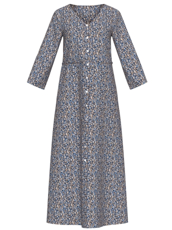 Vila Jurk VIMOASHLY V-NECK 3/4 ANCLE DRESS/LC 14088782 BIRCH/MARI