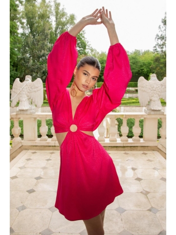 Refined Department Jurk AMAIAH DRESS R2305355101 302 FUCHSIA