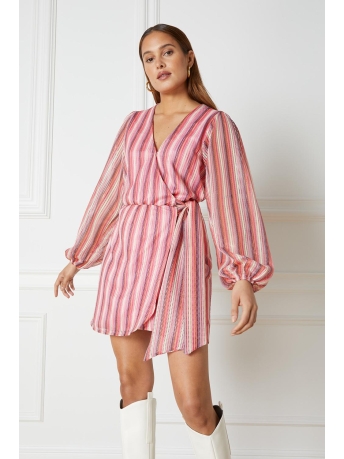 Refined Department Jurk LOTTE WRAP DRESS R2305359098 100 MULTI COLOUR
