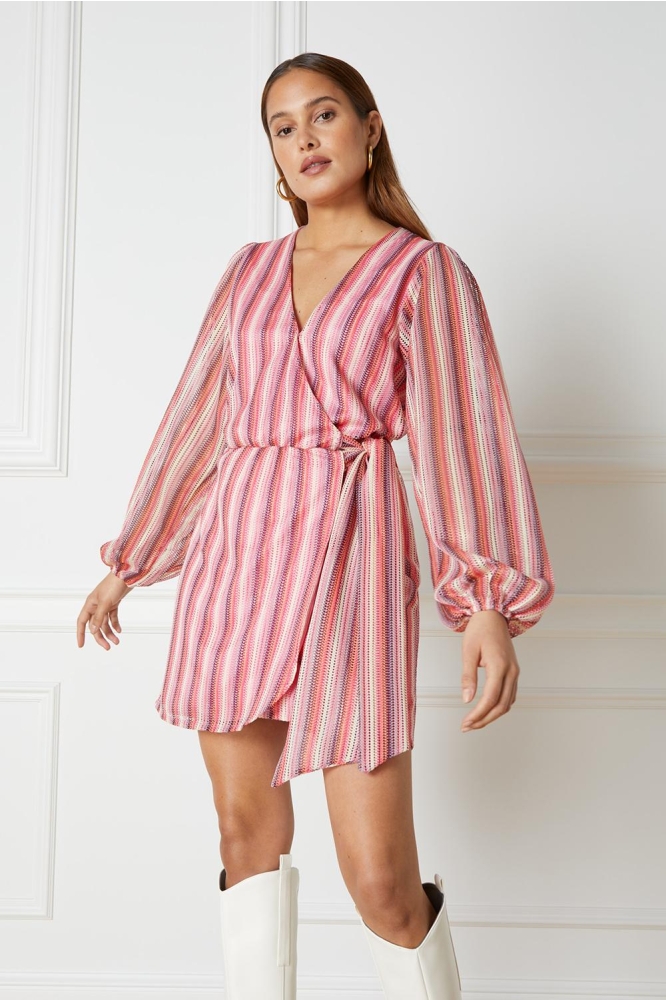 LOTTE WRAP DRESS R2305359098 100 MULTI COLOUR