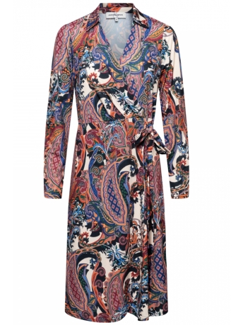AndCo Woman Jurk LESSY PAISLEY DR236 35115 MU-Mauve Multi