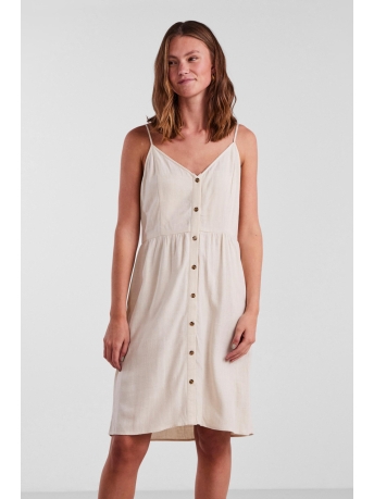 Pieces Jurk PCVINSTY LINEN SLIP DRESS NOOS 17132924 Birch