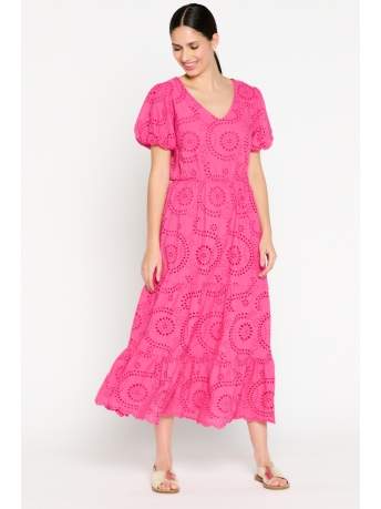 LolaLiza Jurk R BRODERIE 08602067 5626 Fuchsia