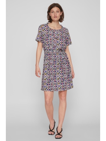 Vila Jurk VISILLE O-NECK S/S DRESS/R 14086645 BIRCH