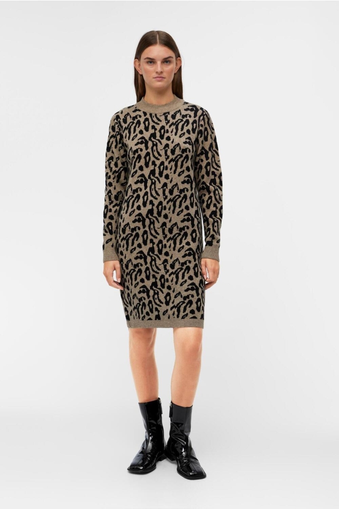 Object beige dames jurk
