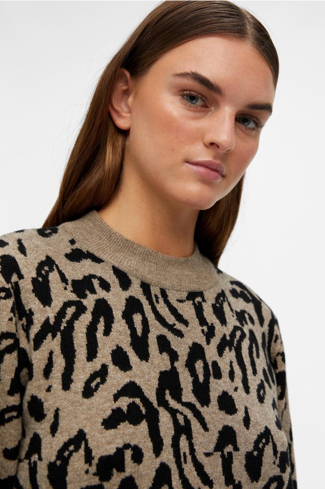 Object beige dames jurk