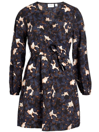 Vila Jurk VIDOGMA WRAP SHORT DRESS/SU/LC 14092607 BLACK/HAN