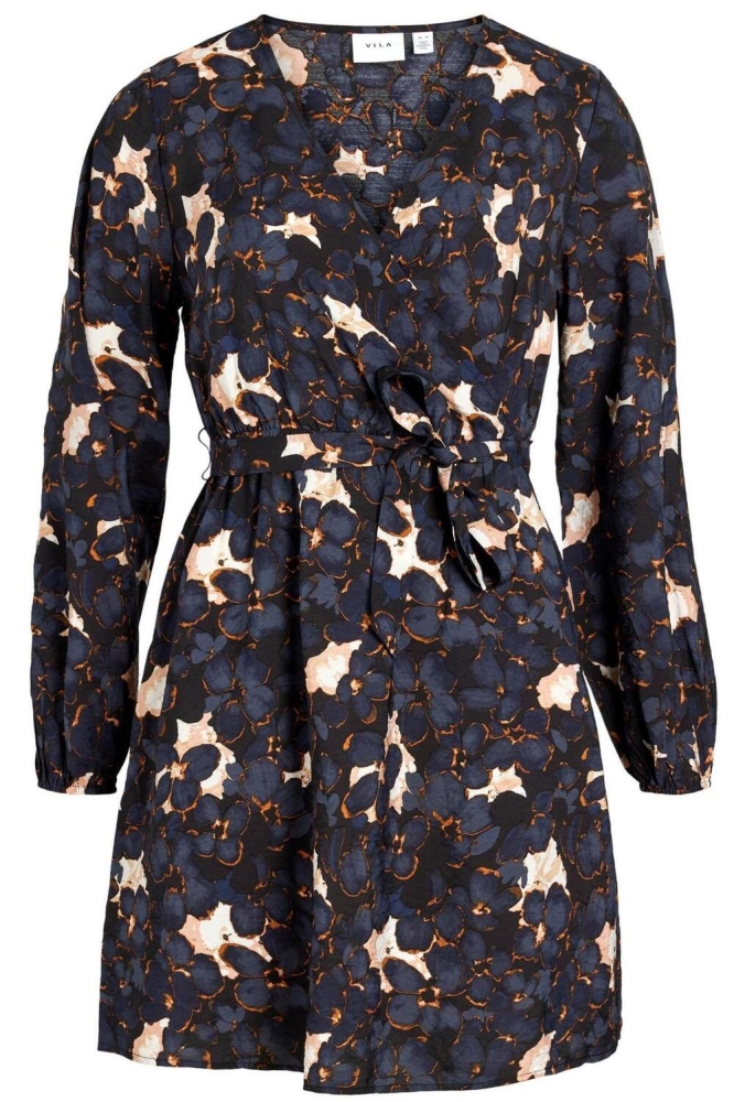 VIDOGMA WRAP SHORT DRESS/SU/LC 14092607 BLACK/HAN