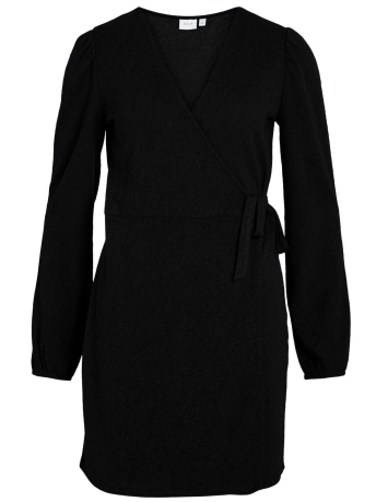 Vila Jurk VIANNIKA V-NECK L/S WRAP DRESS/BF 14090288 Black