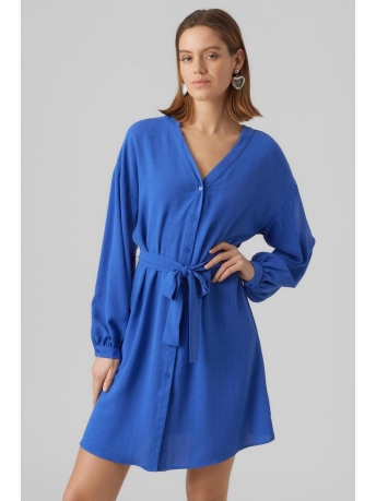 Vero Moda Jurk VMCHARLOTTE L/S V-NECK ABK DRESS WV 10294535 BEAUCOUP BLUE
