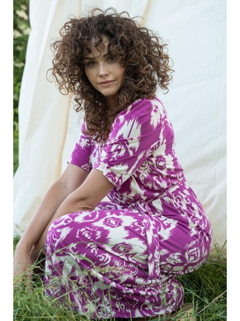 FOS Amsterdam Jurk JOYA IKAT VINTAGE ET 6623 645 VIOLET
