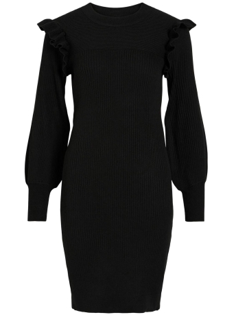 Vila Jurk VINEIRA L/S KNIT DRESS/LR 14092966 Black