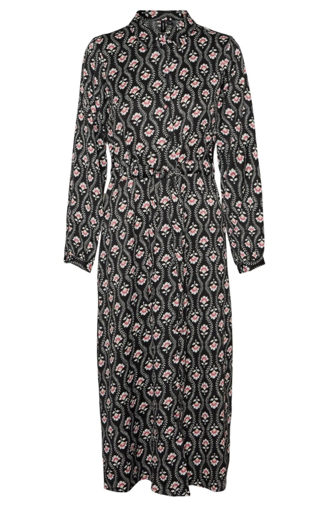 VMAFIA L/S 7/8 SHIRT DRESS WVN BTQ 10292439 BLACK
