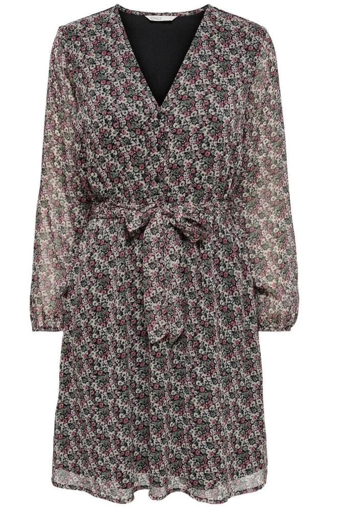 ONLCERA 3/4 SHORT DRESS WVN NOOS 15236376 BLACK/SEDA FLOWER