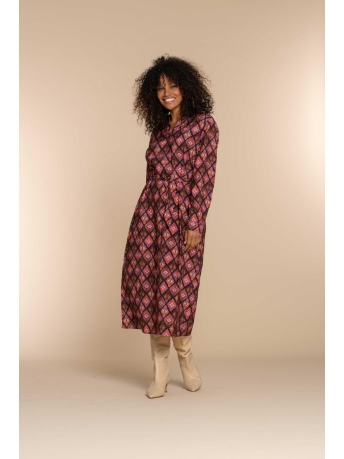 Geisha Jurk JURK MET GRAFISCHE PRINT 37601 20 Black/Pink Combi