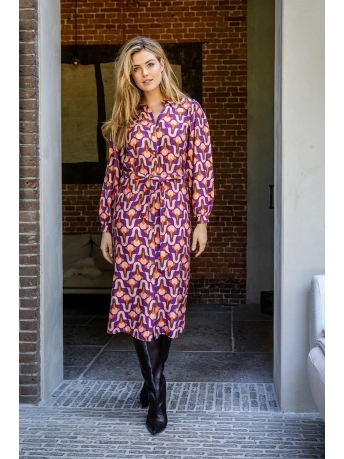 Geisha Jurk JURK 37620 20 Purple/Coral Combi