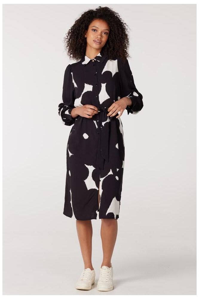 BO W23 WBP573 BLOUSE DRESS 000026 WINTER WHITE BLACK