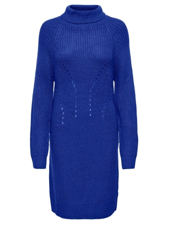 Jacqueline de Yong Jurk JDYNEW JUSTY L/S COWL NECK DRESS KN 15300295 Dazzling Blue