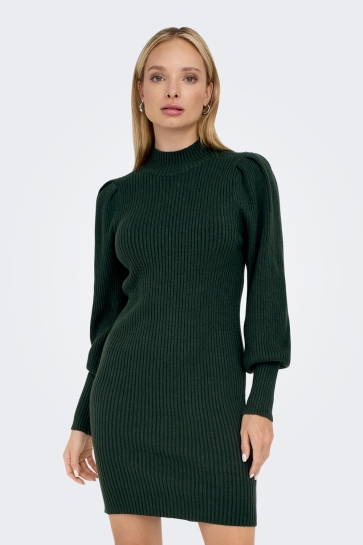 Only Jurk ONLKATIA L/S DRESS KNT NOOS 15232502 JUNE BUG