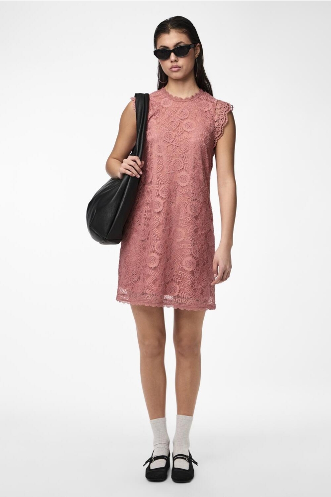 PCOLLINE SL LACE DRESS NOOS 17146419 CANYON ROSE