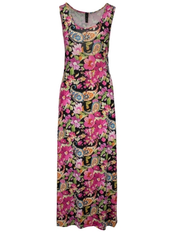 IZ NAIZ Jurk MAXI JURK 6014 ZWART BLOEM