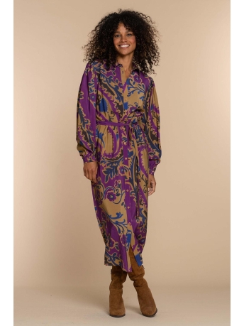 Geisha Jurk BLOUSE JURK MET PRINT 37617 20 000675 NAVY/ORANGE COMBI