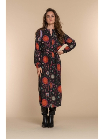 Geisha Jurk BLOUSE JURK MET PRINT 37635 20 000999 BLACKBURGUNDY/PINK COMBI