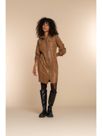 Geisha Jurk SUEDINE SLANGENPRINT JURK 37503 10 TAUPE
