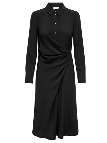 Jacqueline de Yong Jurk JDYRIZZ L/S WRAP SHIRT DRESS WVN EX 15323267 Black