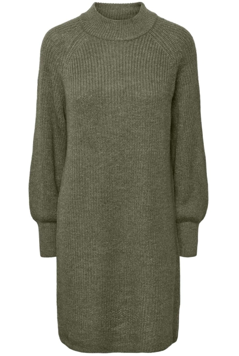 pcnatalee ls o-neck knit dress noos 17139852 pieces jurk deep lichen green