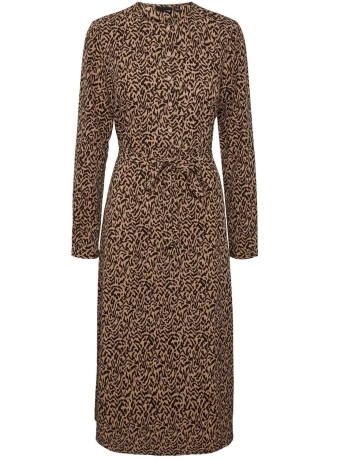 Pieces Jurk PCNESSA LS MIDI DRESS NOOS CP 17140815 SILVER MINK