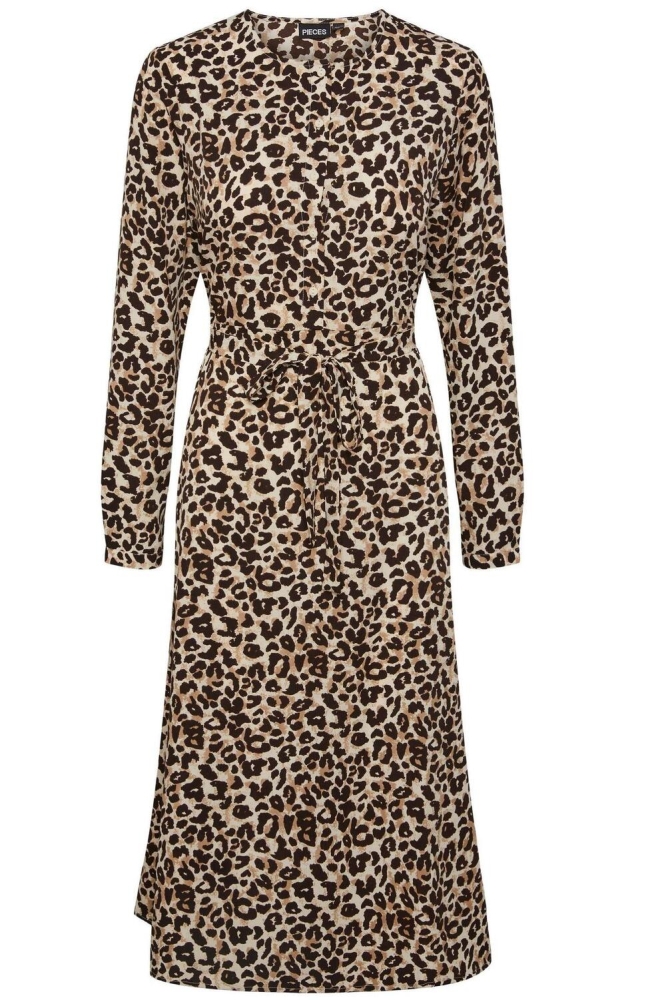 PCNESSA LS MIDI DRESS NOOS CP 17140815 SILVER MINK