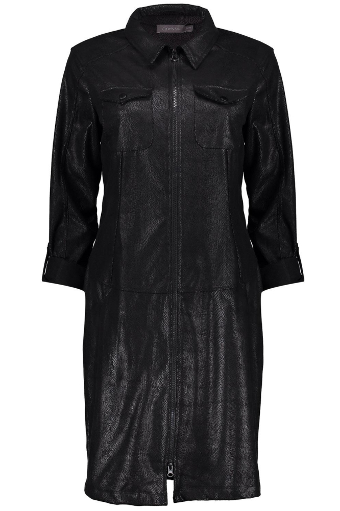 SUIDINE SLANGENPRINT JURK 37503 10 000999 BLACK