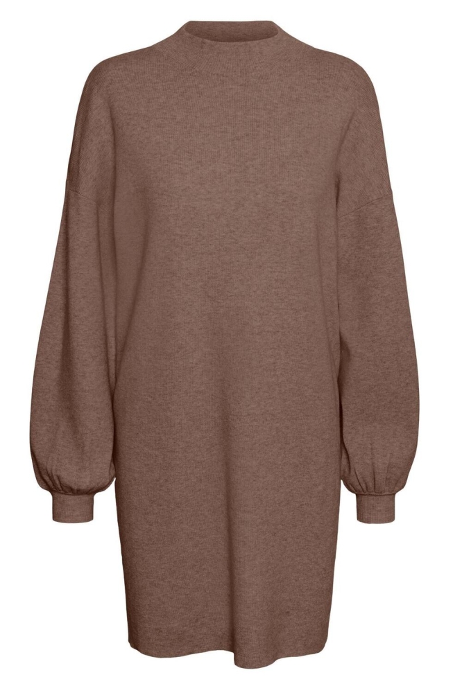 VMNANCY LS FUNNELNECK DRESS NOOS 10249116 BROWN LENTIL