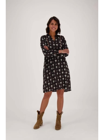 Zusss Jurk LIMITED JURK MET BLOEMENPRINT 0301 050 0000 ZWART
